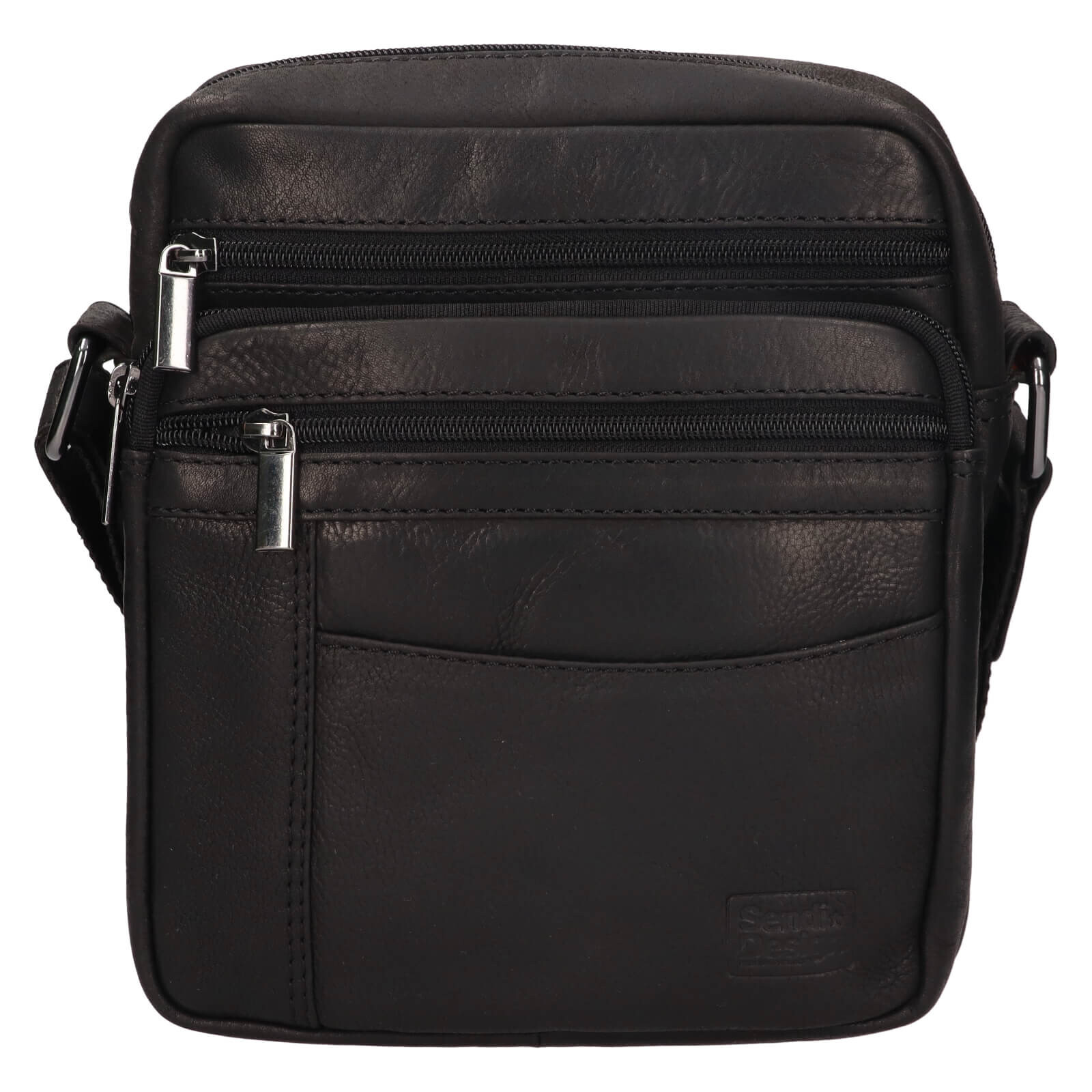 Pánská kožená taška přes rameno SendiDesign Stepan - černá