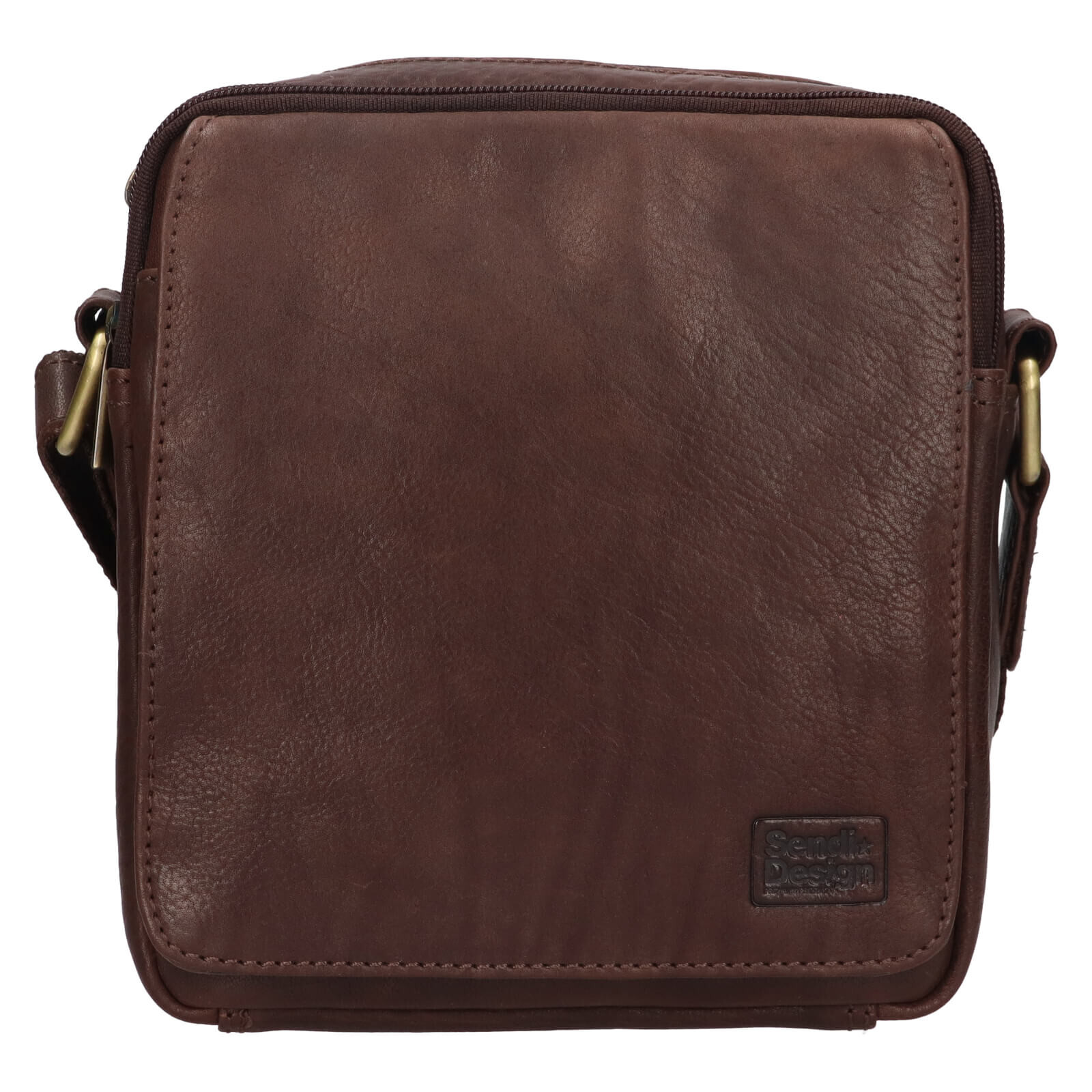 Pánská kožená taška přes rameno SendiDesign Bonny - hnědá