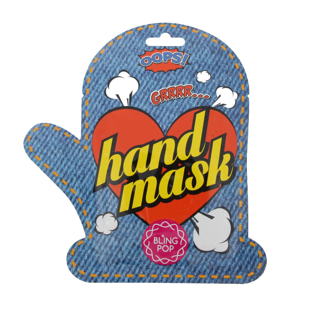 Bling Pop Hand Mask hydratační a zklidňující maska na ruce s bambuckým máslem 18 g