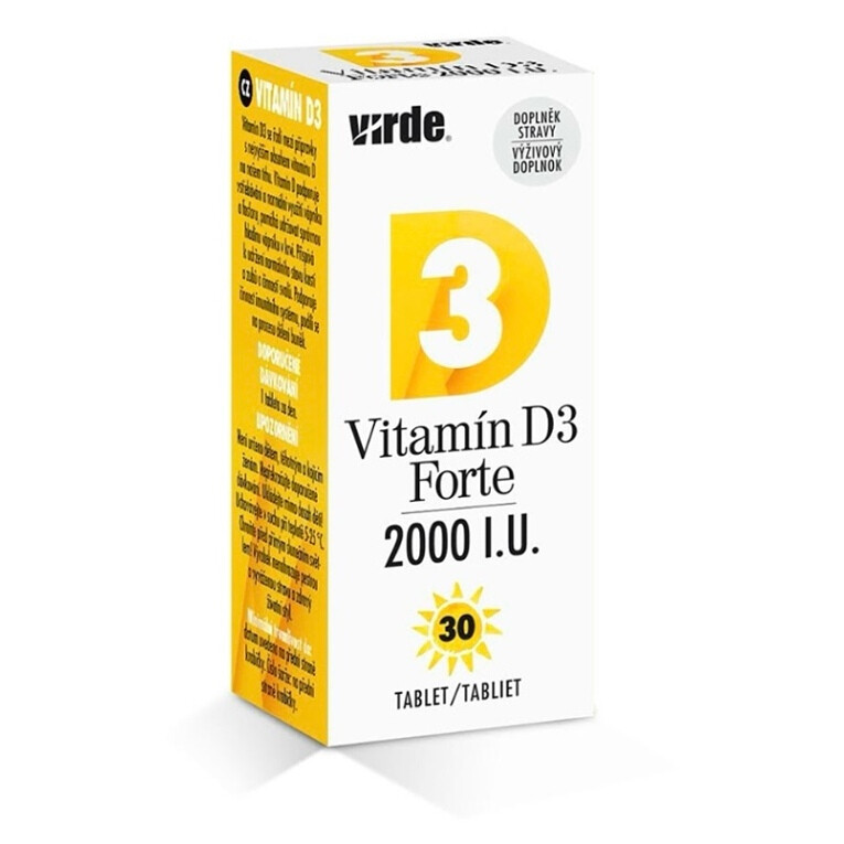 VIRDE Vitamín D3 Forte 2000 I.U. 30 tablet