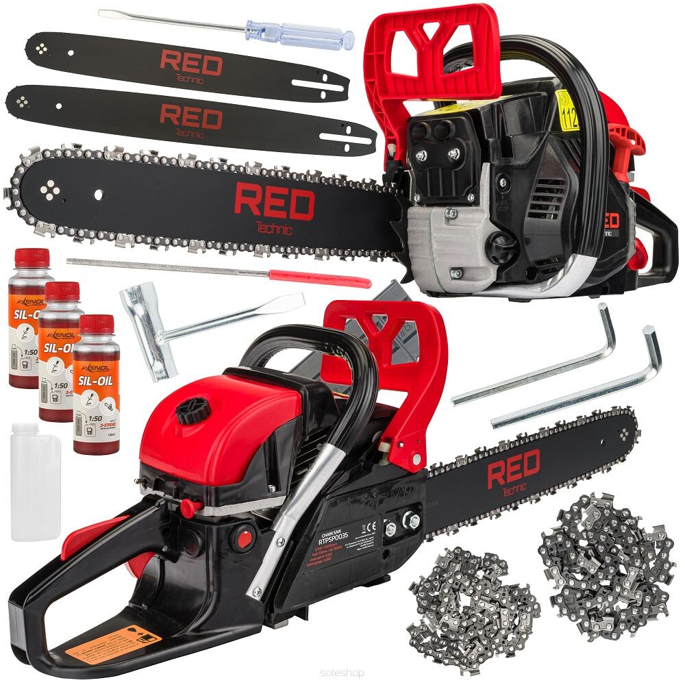 POWERMAT Benzínová řetězová pila 5,7HP 16+18