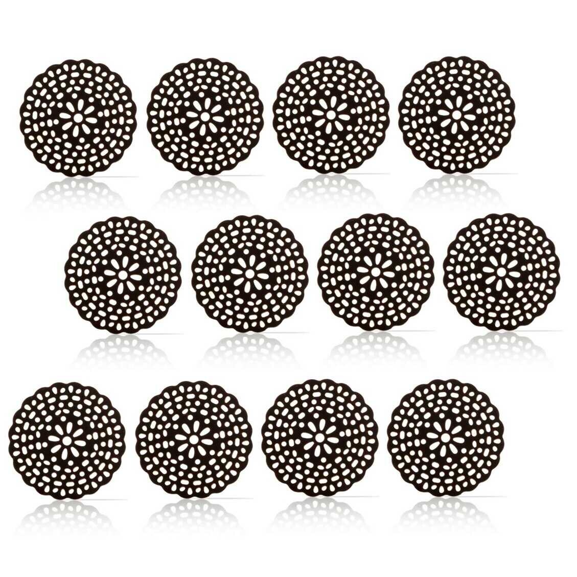 DOBLA Čokoládová dekorace Krajkové kolečko tmavé Množství v balení: 12 ks