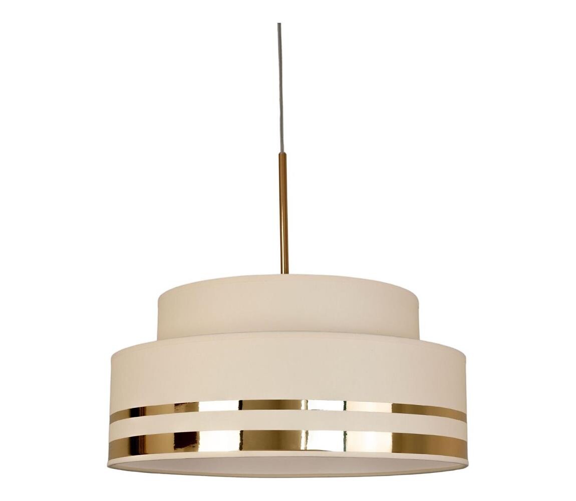 HEXE Lustr na lanku TAMI 1xE27/60W/230V béžová/zlatá