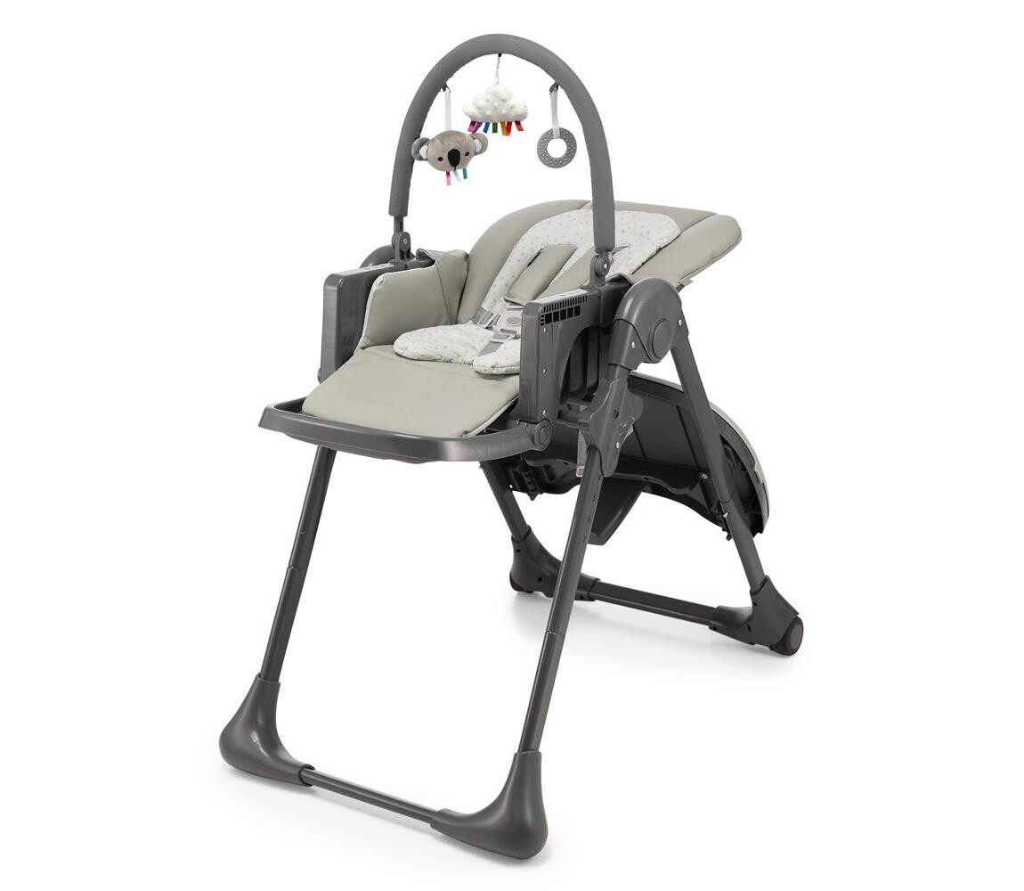 Kinderkraft KINDERKRAFT - Dětská jídelní židle TUMMIE šedá