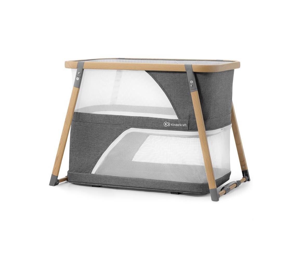 Kinderkraft KINDERKRAFT - Cestovní postýlka 4v1 SOFI šedá