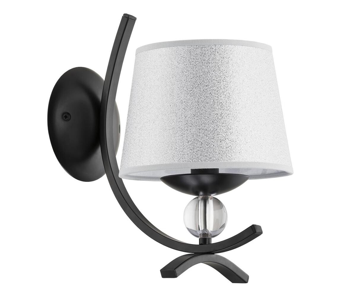 Nástěnné svítidlo SMITH 1xE14/10W/230V černá/stříbrná