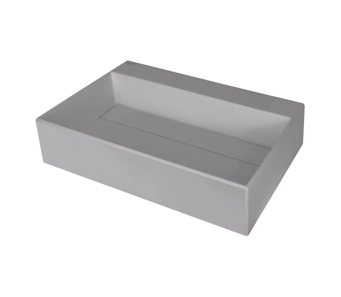 Deante Deante CQR_SU6M - Umyvadlo na desku CORREO 40x60cm granit/metalicky šedá