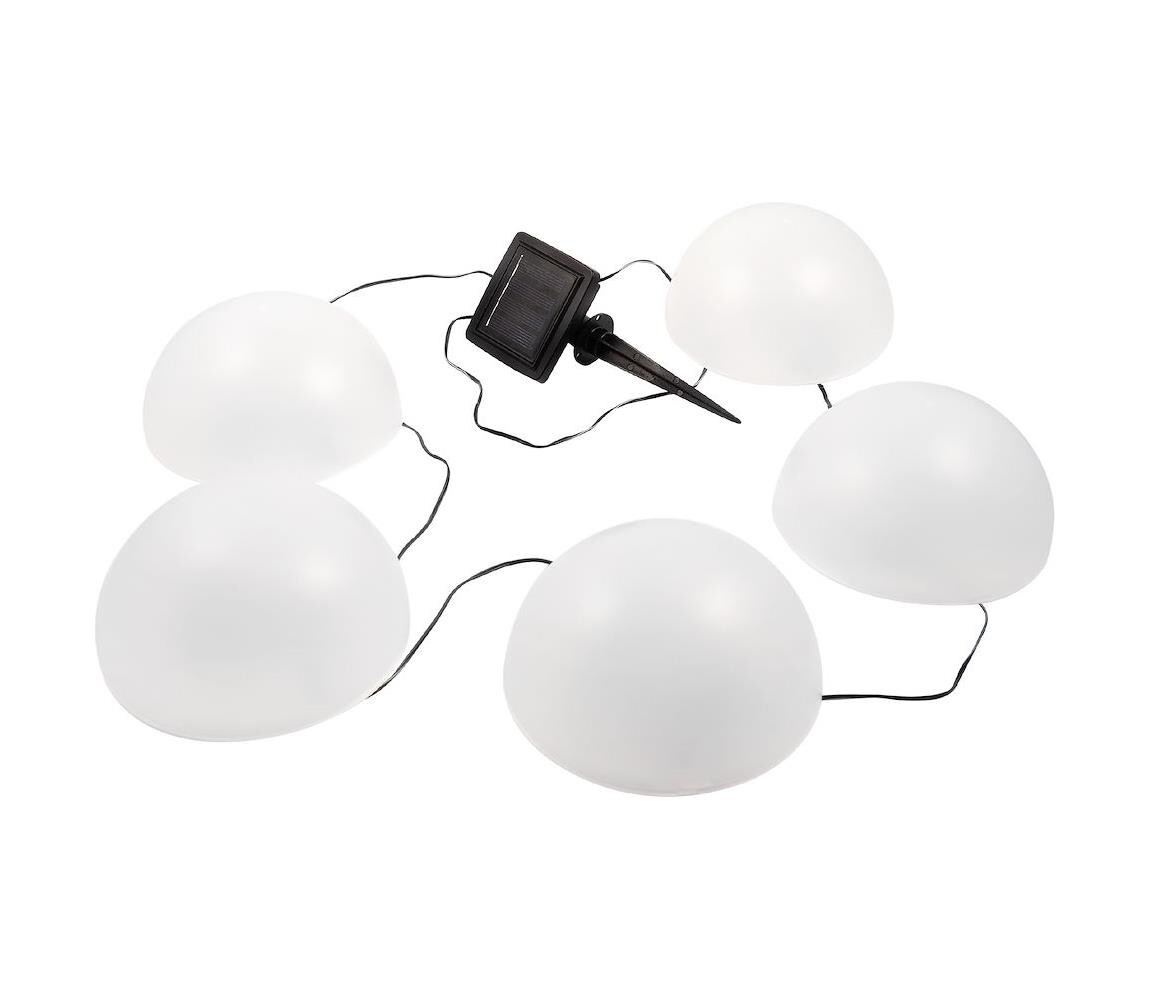 LED RGB Solární svítidlo HEMI LED/0,1W/1,2V 600 mAh IP44 bílá