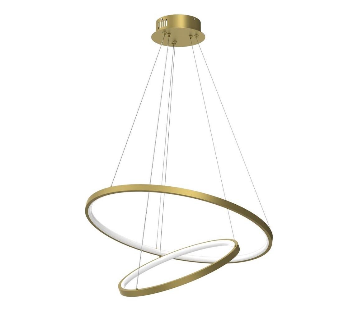 LED Lustr na lanku HOOP LED/51W/230V pr. 60 cm 4000K zlatá