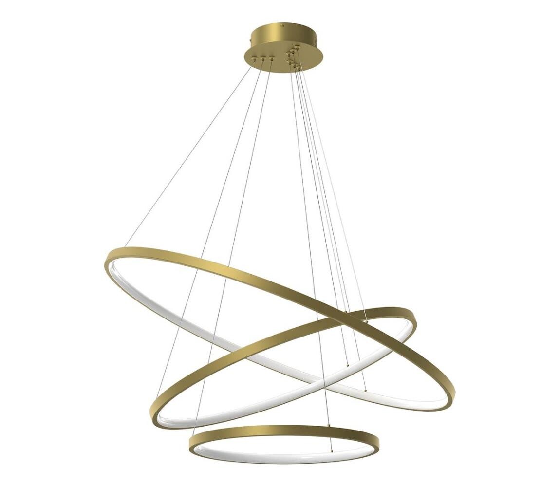 LED Lustr na lanku HOOP LED/93W/230V pr. 80 cm 4000K zlatá