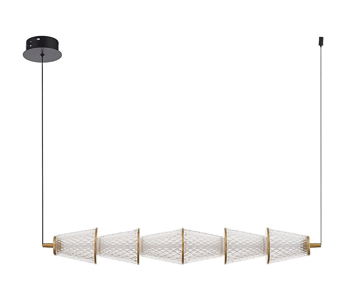 LED Lustr na lanku SANSA LED/11W/230V zlatá/čirá