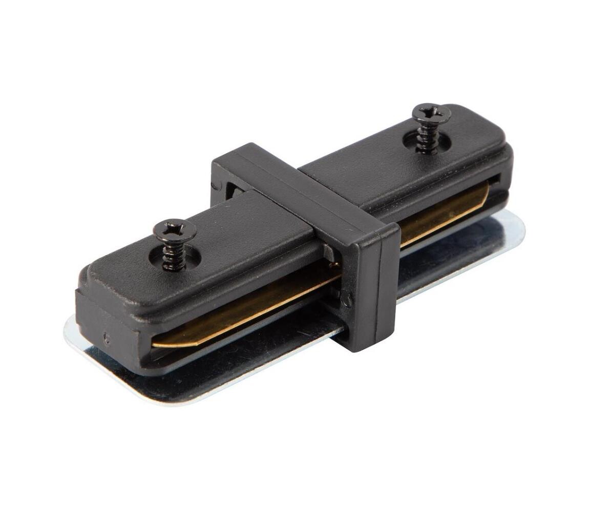 Konektor pro svítidla v lištovém systému 1-fázový rovný černá