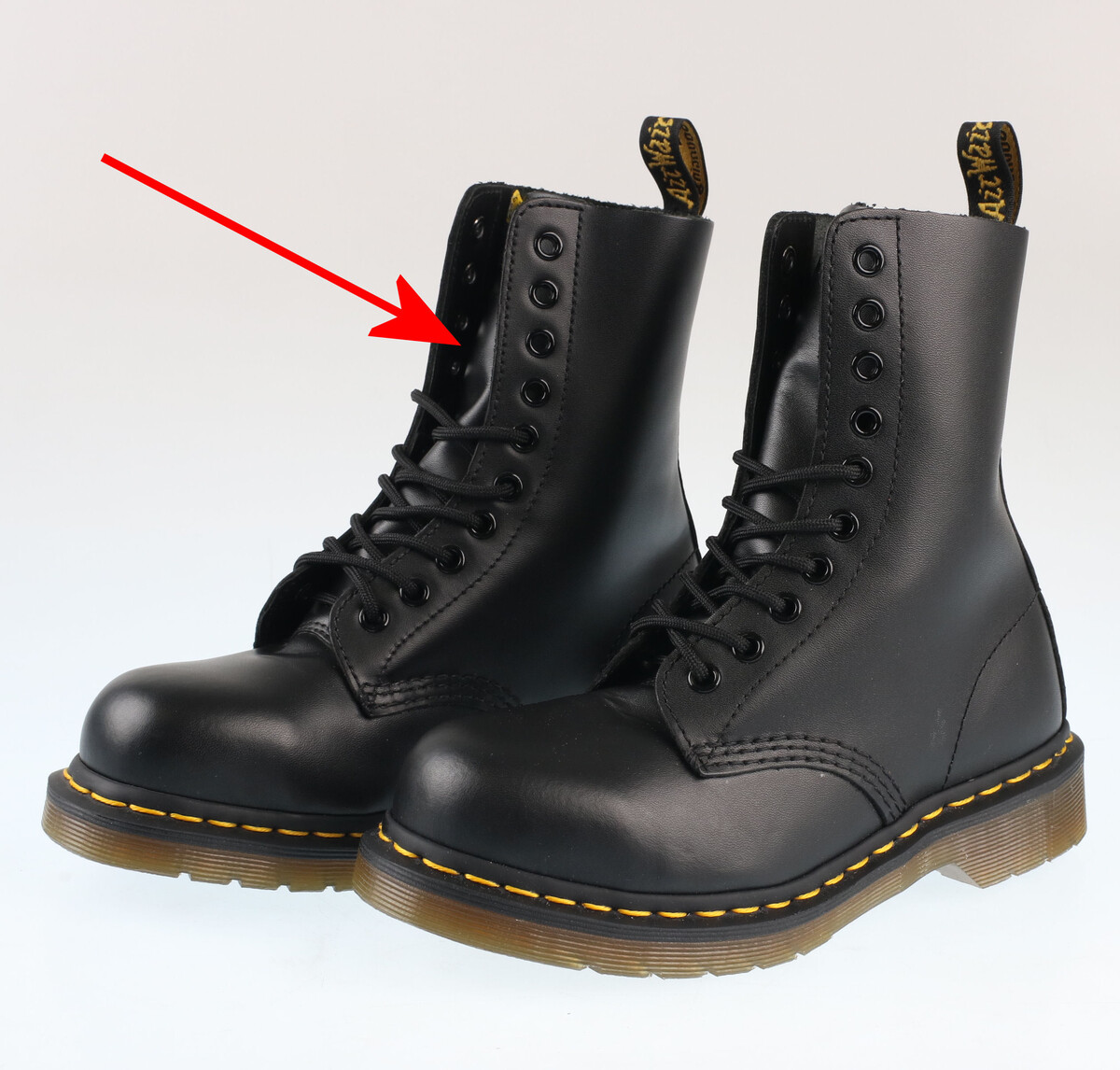 boty DR. MARTENS - 10 dírkové - 1919 - BLACK FINE HAIRCELL - POŠKOZENÉ 36
