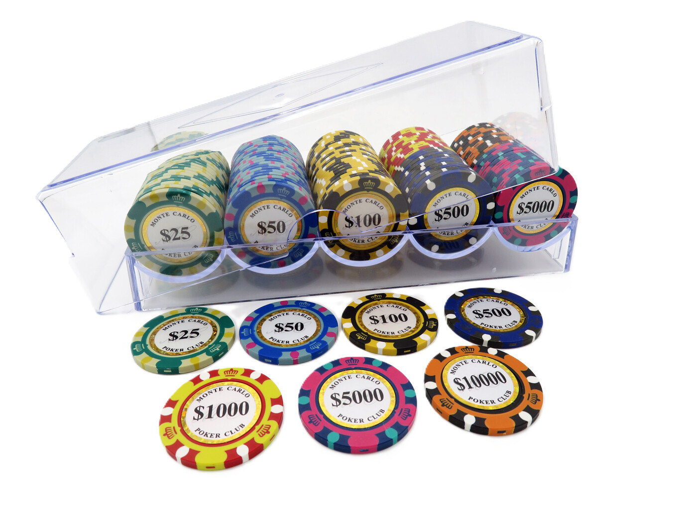 Monte Carlo Pokerclub set 100 ks poker žetonů