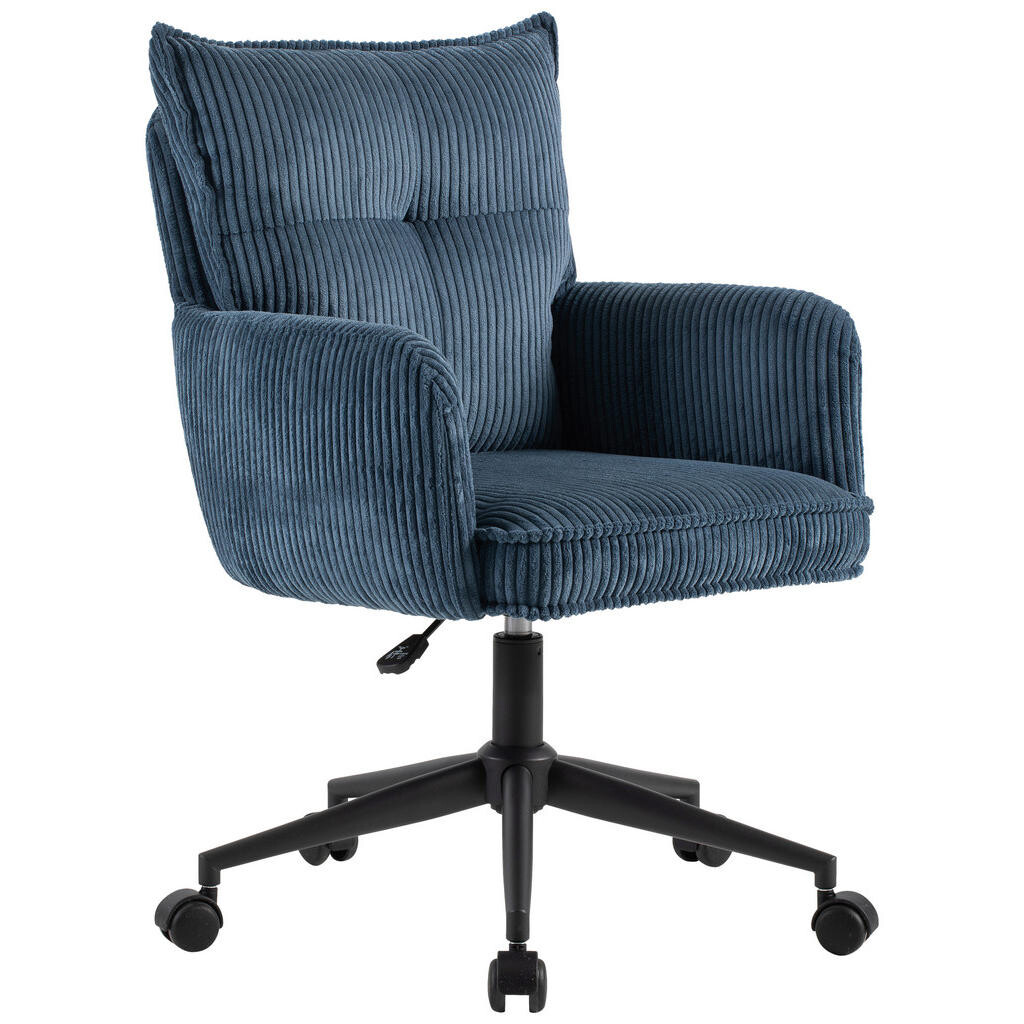 Carryhome OTOČNÁ ŽIDLE, tkaná látka, modrá, černá