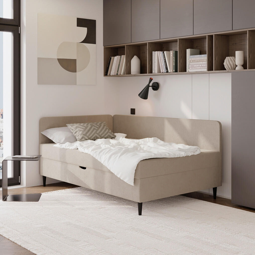 P & B AMERICKÁ POSTEL, 120/200 cm, béžová