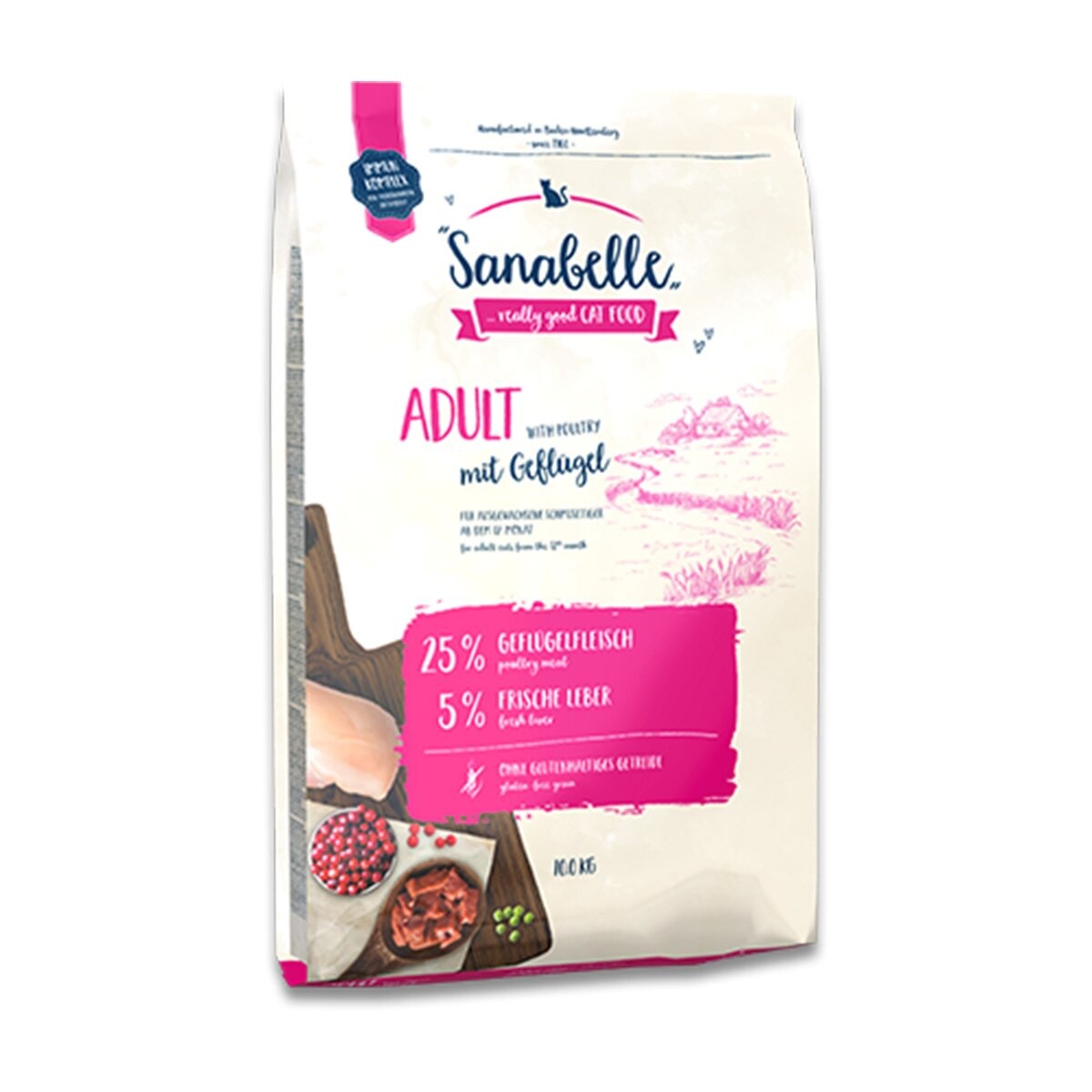 Sanabelle Adult drůbeží, 12 kg - 10 + 2 kg zdarma!  - Sanabelle Adult drůbeží