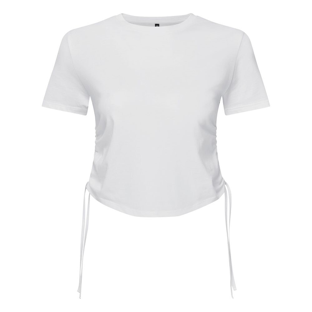 TriDri® Dámský řasený crop top - Bílá | L