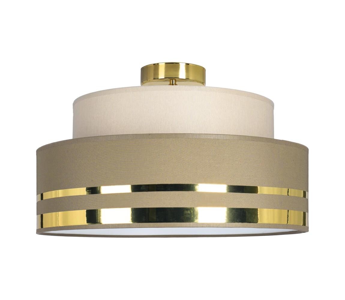 HEXE Stropní svítidlo TAMI 1xE27/60W/230V béžová/hnědá/zlatá
