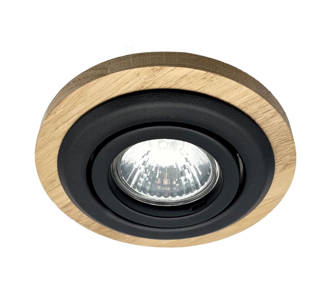 Podhledové svítidlo TOBBY 1xG9/20W/230V pr. 11,5 cm dub/černá