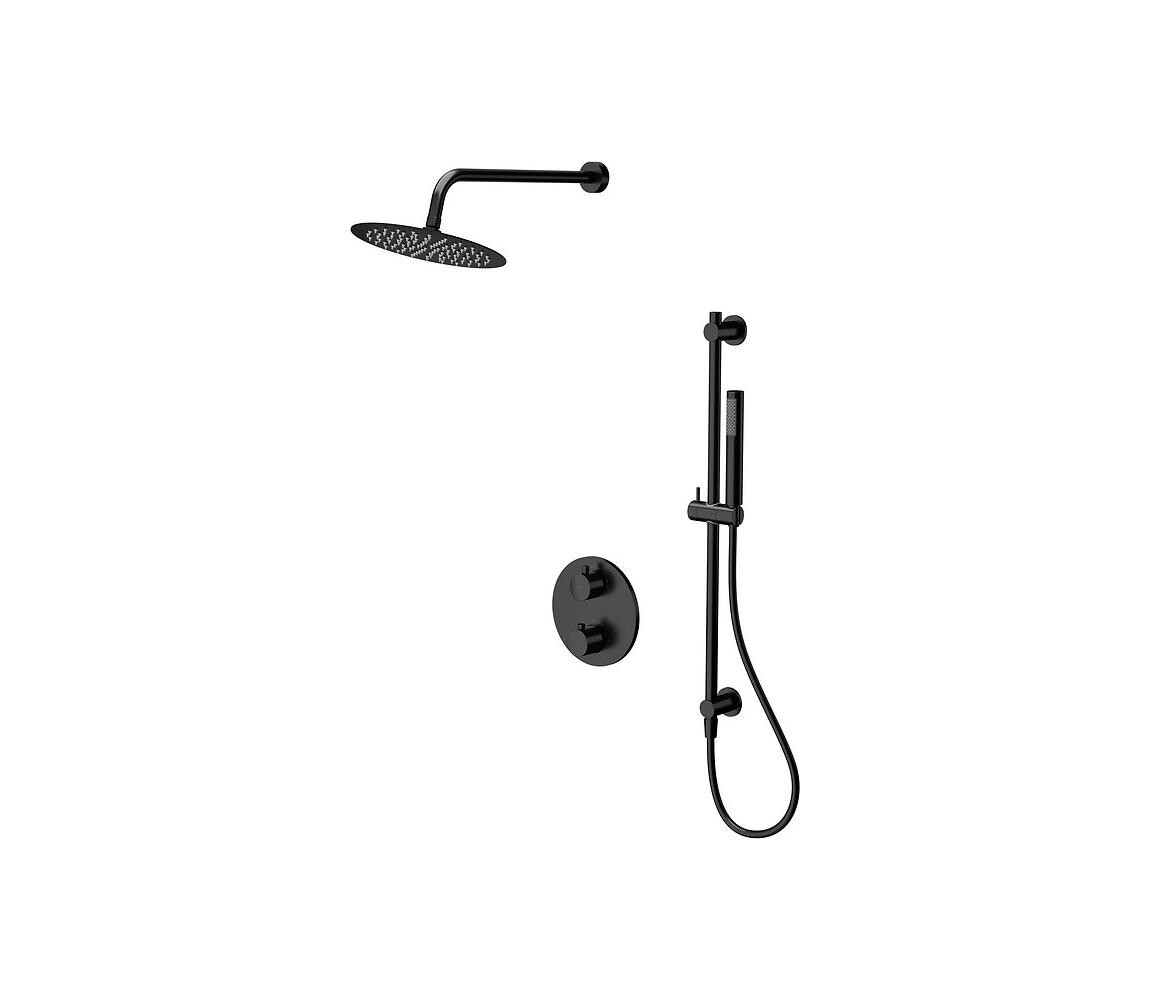 Cersanit Cersanit S952-033 - Sprchová sada s termostat. podomítkovou baterií ZEN černá