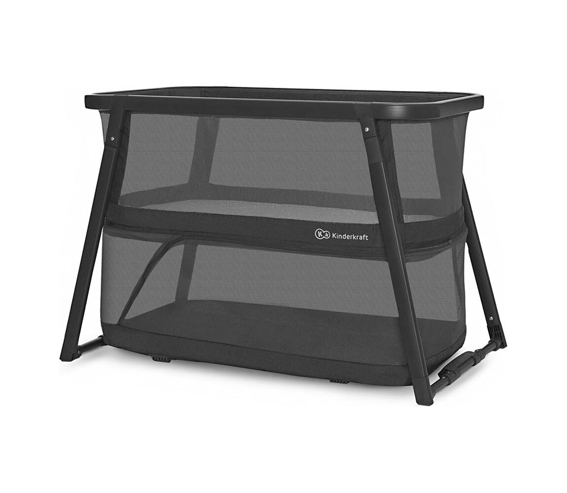 Kinderkraft KINDERKRAFT - Cestovní postýlka 4v1 SOFI PLUS tmavě šedá