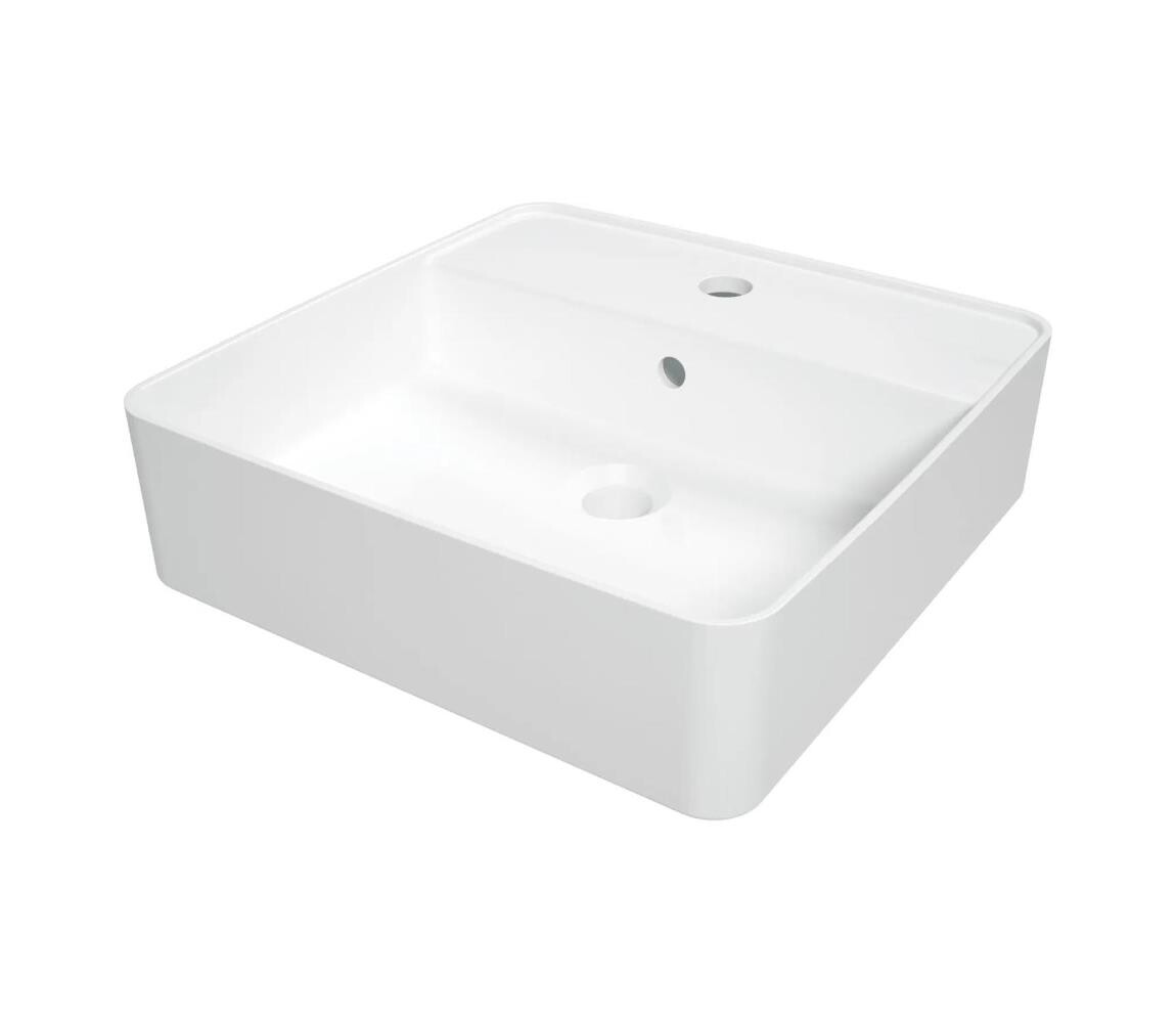Deante Deante CGS_6U4B - Umyvadlo na desku s otvorem SQUARE 42x42 cm keramika/bílá