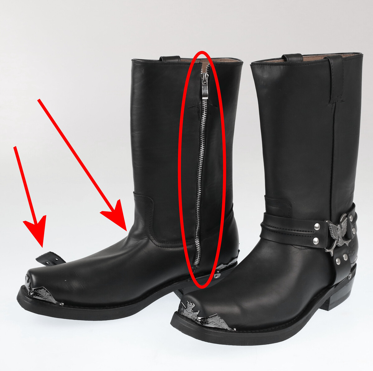 boty pánské GRINDERS - EAGLE HI BLACK - POŠKOZENÉ 45