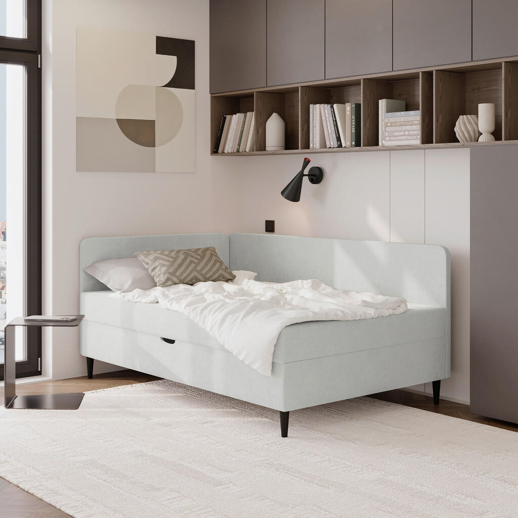 P & B AMERICKÁ POSTEL, 120/200 cm, šedá