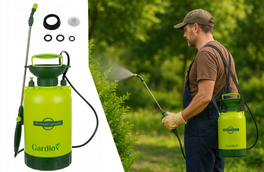 Ruční tlakový postřikovač GARDLOV 5 litrů – kompaktní síla pro vaši zahradu