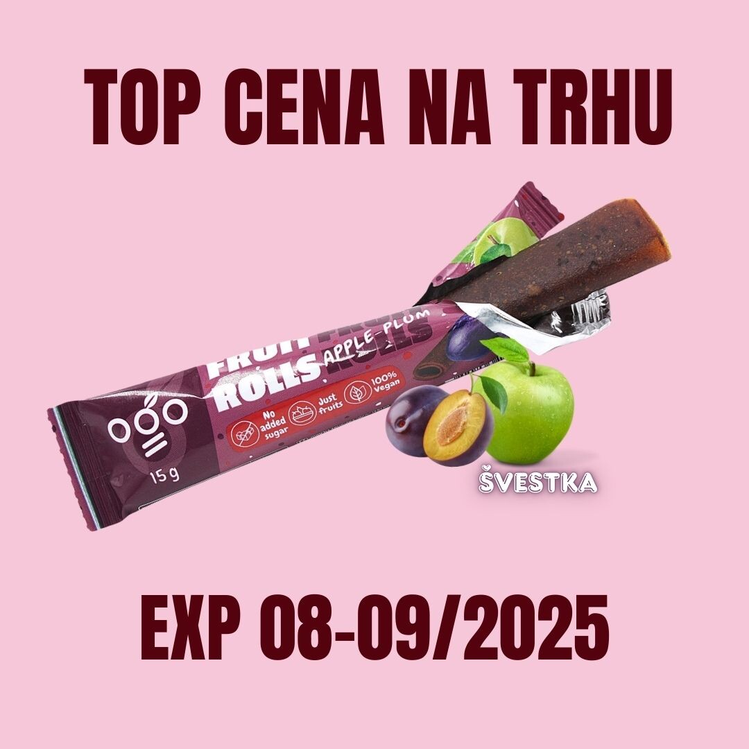 OGO Ovocná trubička jablko - švestka 15 g EXP 08-09/2025