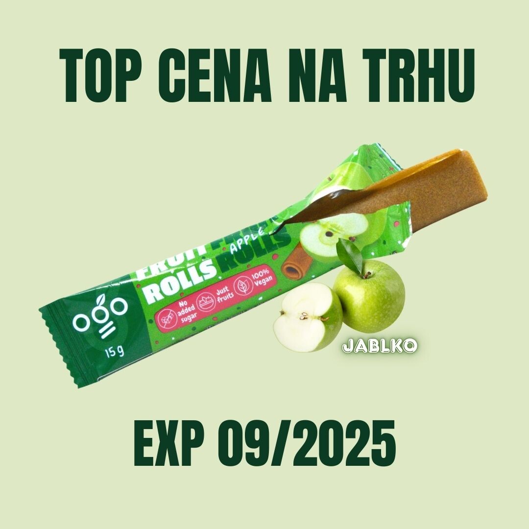 OGO Ovocná trubička jablko 15 g EXP 09/2025