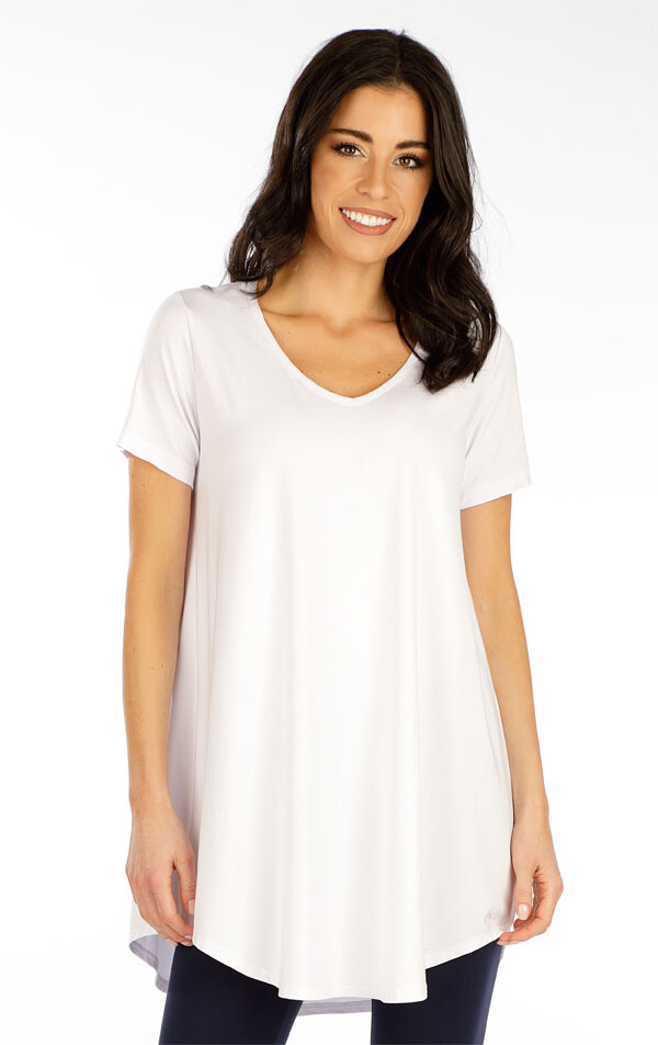 Dámská tunika s krátkým rukávem 5f163 litex bílá s