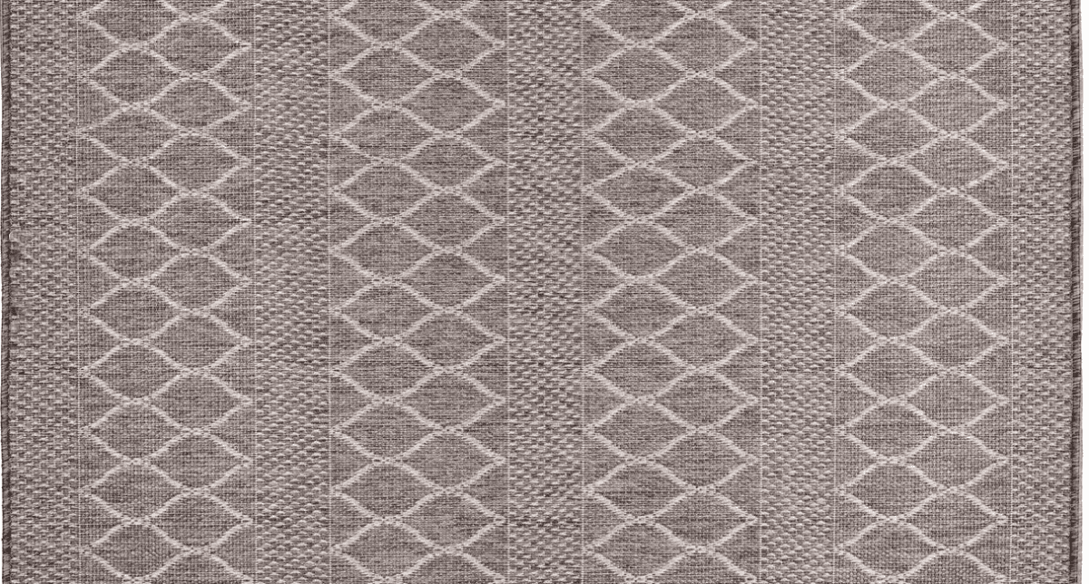 Venkovní vzorovaný koberec - běhoun EXPRESS GEO šedá 60x100 cm Multidecor