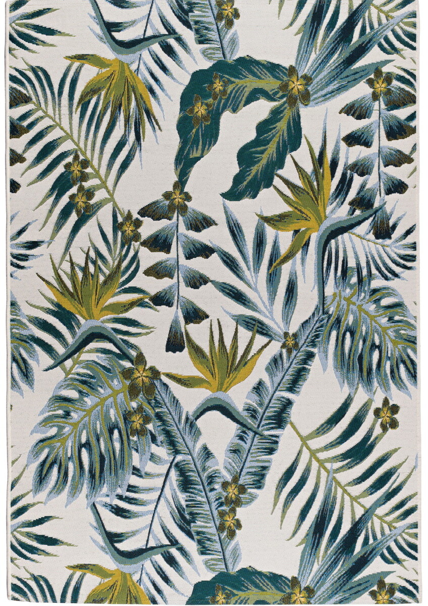 Venkovní vzorovaný koberec CAPPUCINO tyrkysová 160x235 cm Multidecor