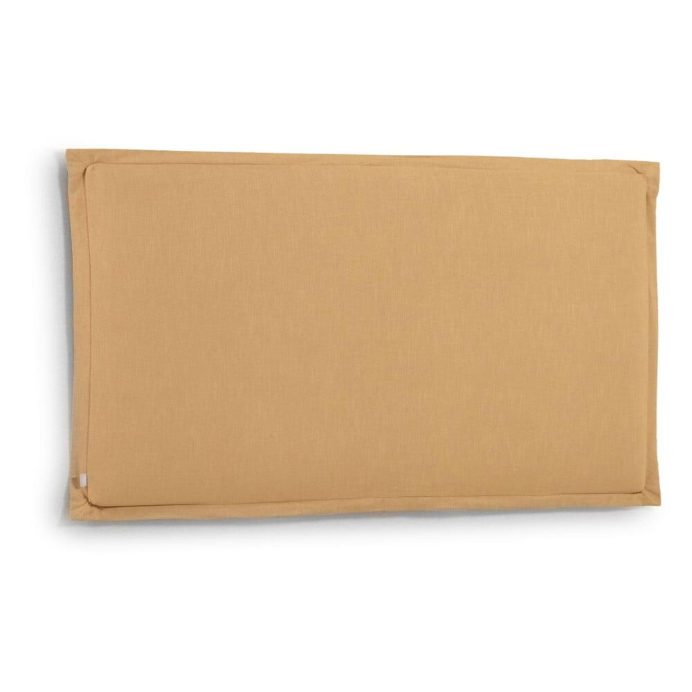 Čalouněné čelo postele v hořčicové barvě 206x106 cm Tanit – Kave Home