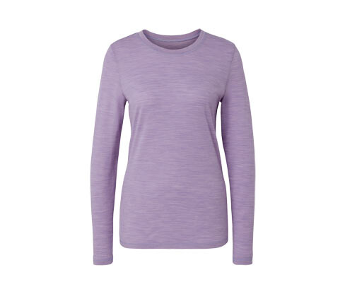 Tchibo - Triko s dlouhým rukávem s vlnou merino - pro ženy - vel. XS 32/34 - barva: fialová