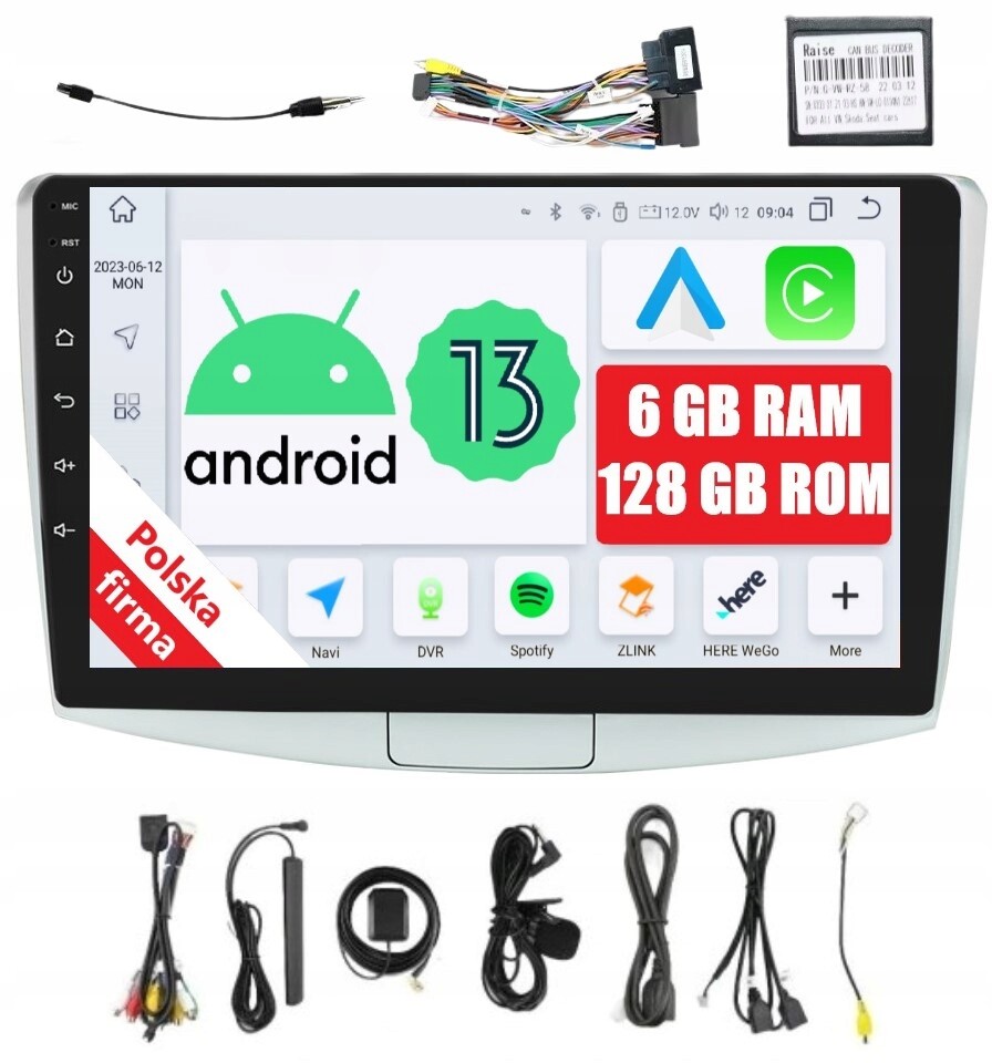 Rádio 2DIN Navigace Android Vw Passat B6 B7 CC 6/128 Gb Dsp Carplay Lte