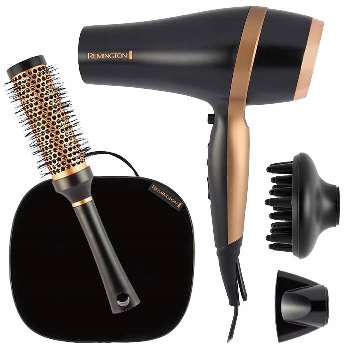 Vysoušeč vlasů s kartáčem Remington D6960GP Difuzér Koncetrátor Pouzdro