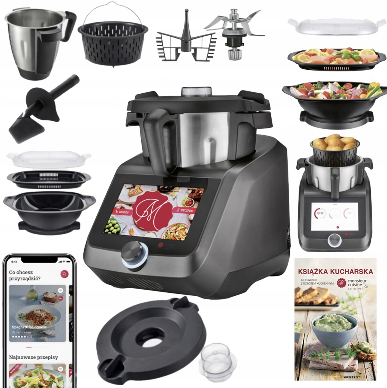 Kuchyňský Robot Lidlomix 2025 Monsieur Cuisine Smart Antracitový Matný C1