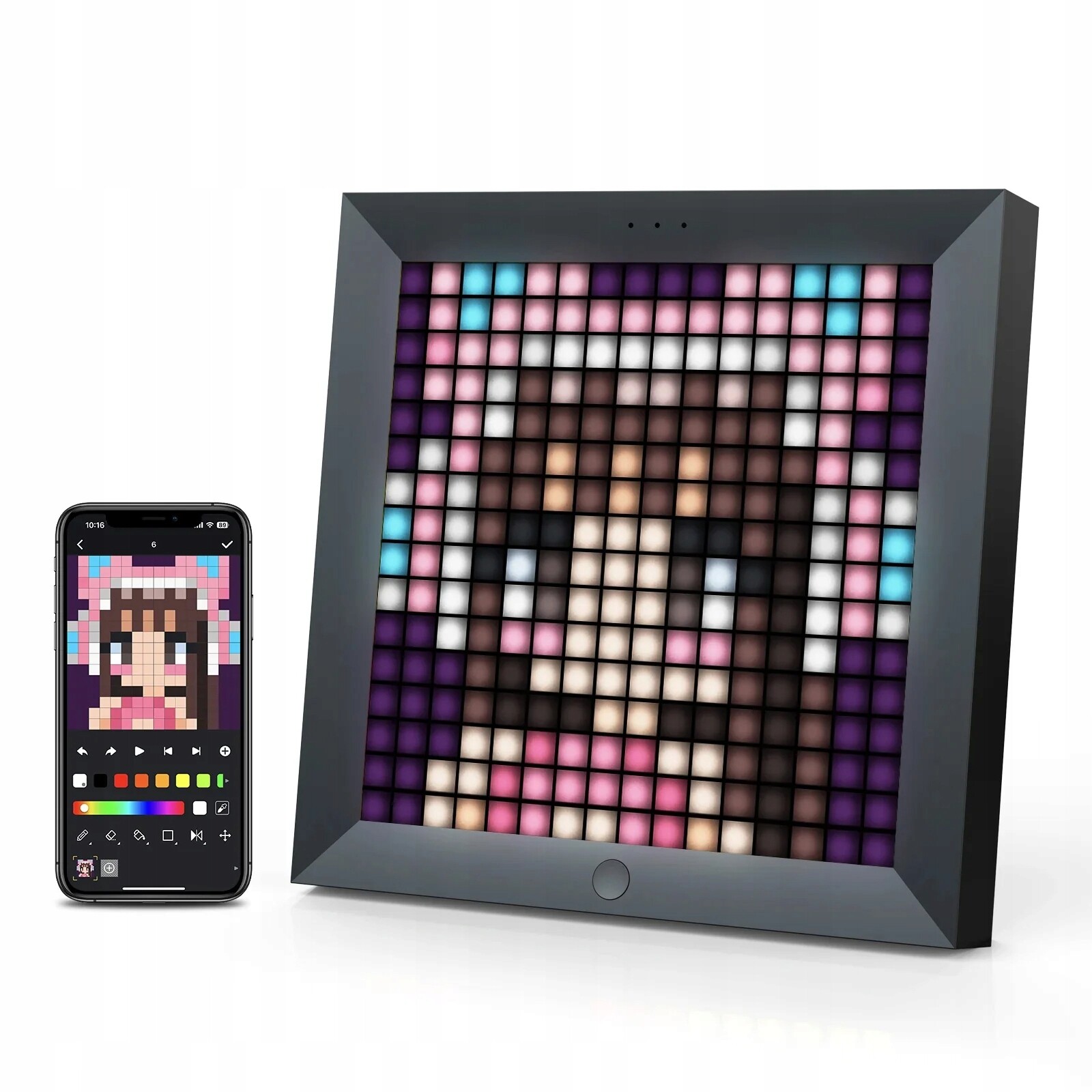 Rámeček Divoom Pixoo Led Displej 16X16 Rgb 256 Pro Hráče Bluetooth Usbc