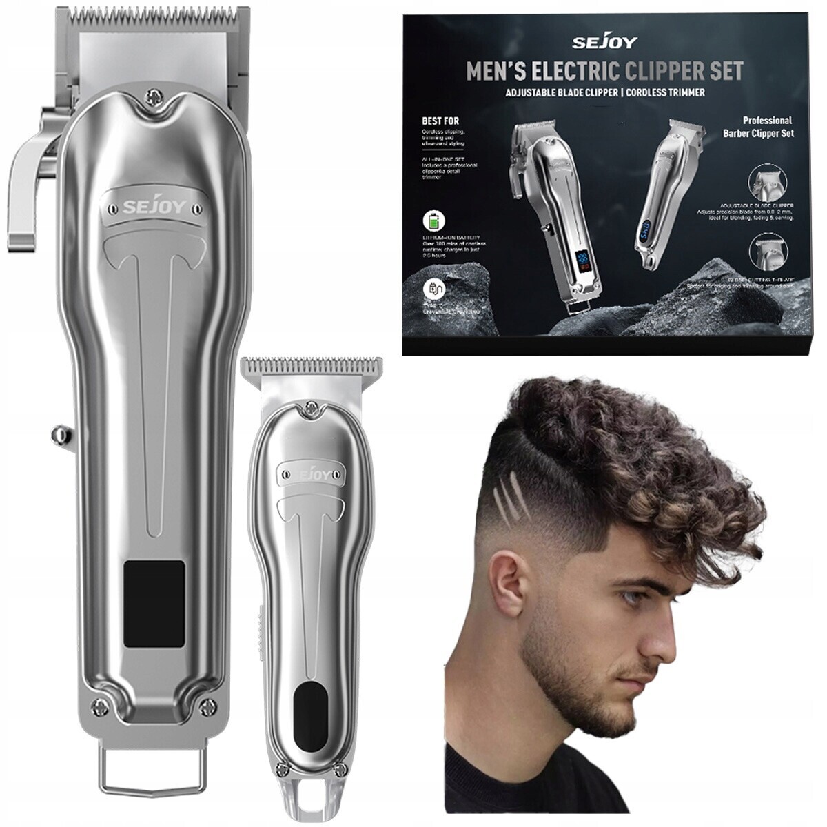Sada na stříhání vlasů Strojek Zastřihovač bezdrátový zastřihovač vlasů Sejoy