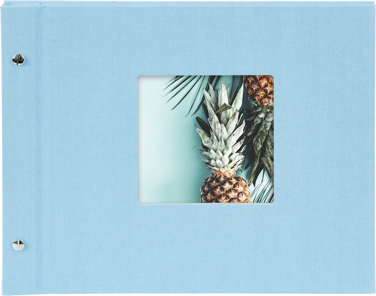 Album Bella Vista 40 stran, azurové, okénko na fotku, Goldbuch