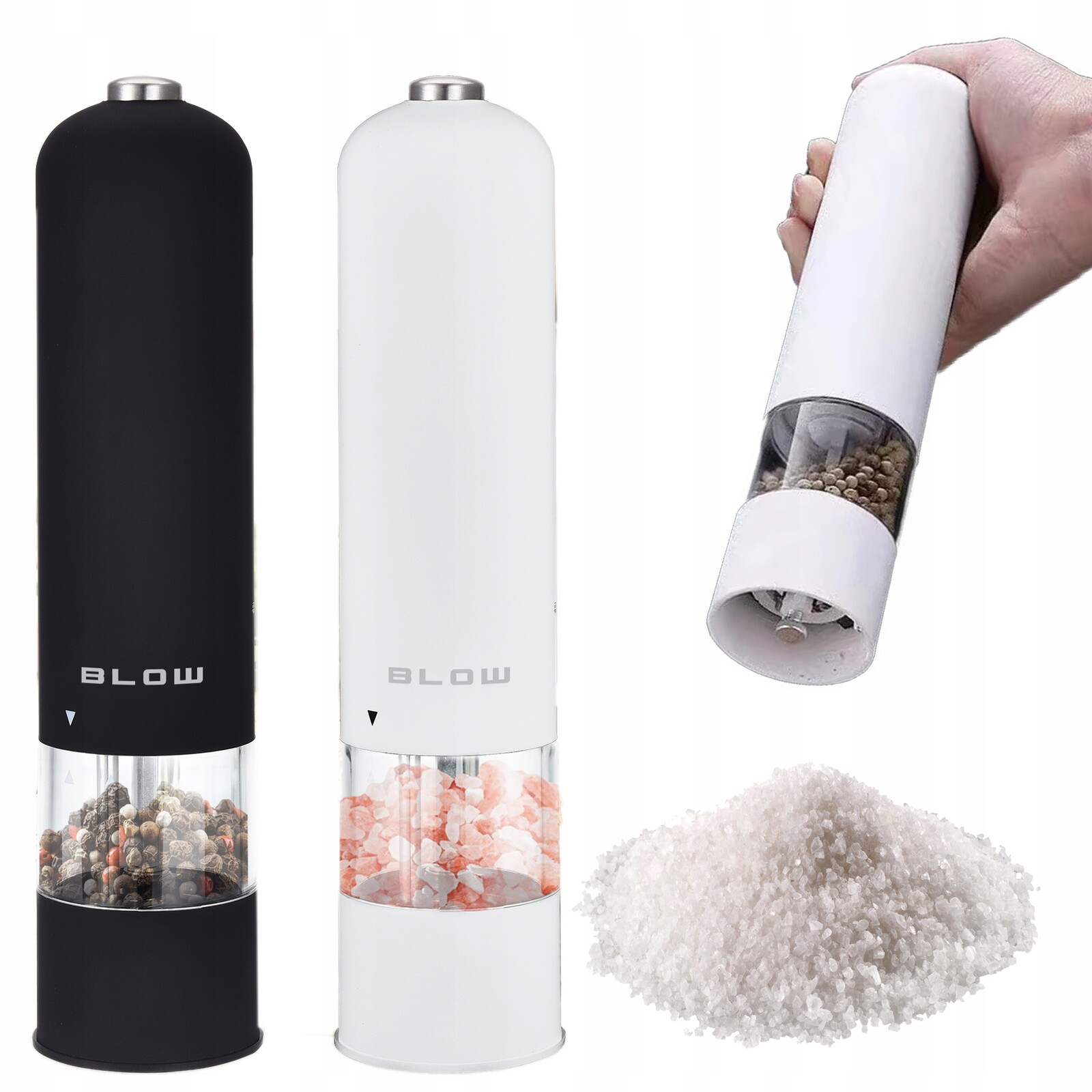 Elektrický Mlýnek Na Sůl A Pepř Koření Regulace Mletí Set x2