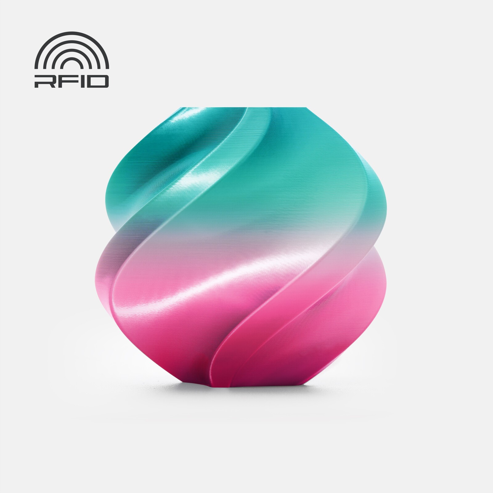 Filament Bambu Lab Pla Silk South Beach Růžově tyrkysová cívka 1 kg