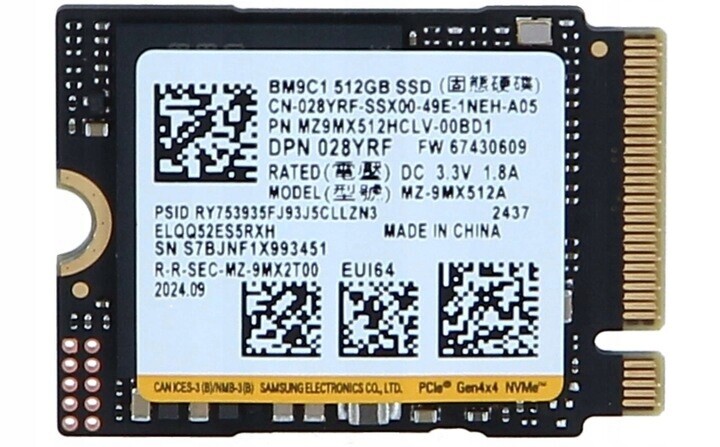 Disk Samsung 512GB BM9C1 M.2 Nvme 2230 PCIe Gen. 4