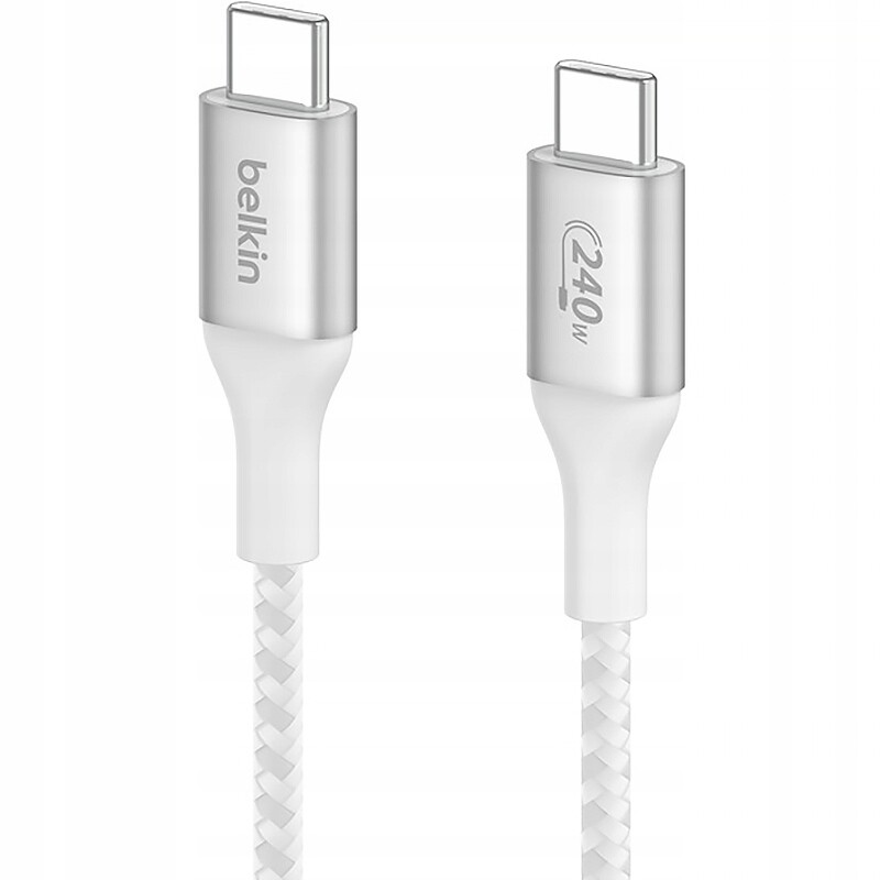 Kabel Belkin Boost Usb-c na Usb-c Pd 3.1, silné opletení, Usb 2.0 240 W 2 m