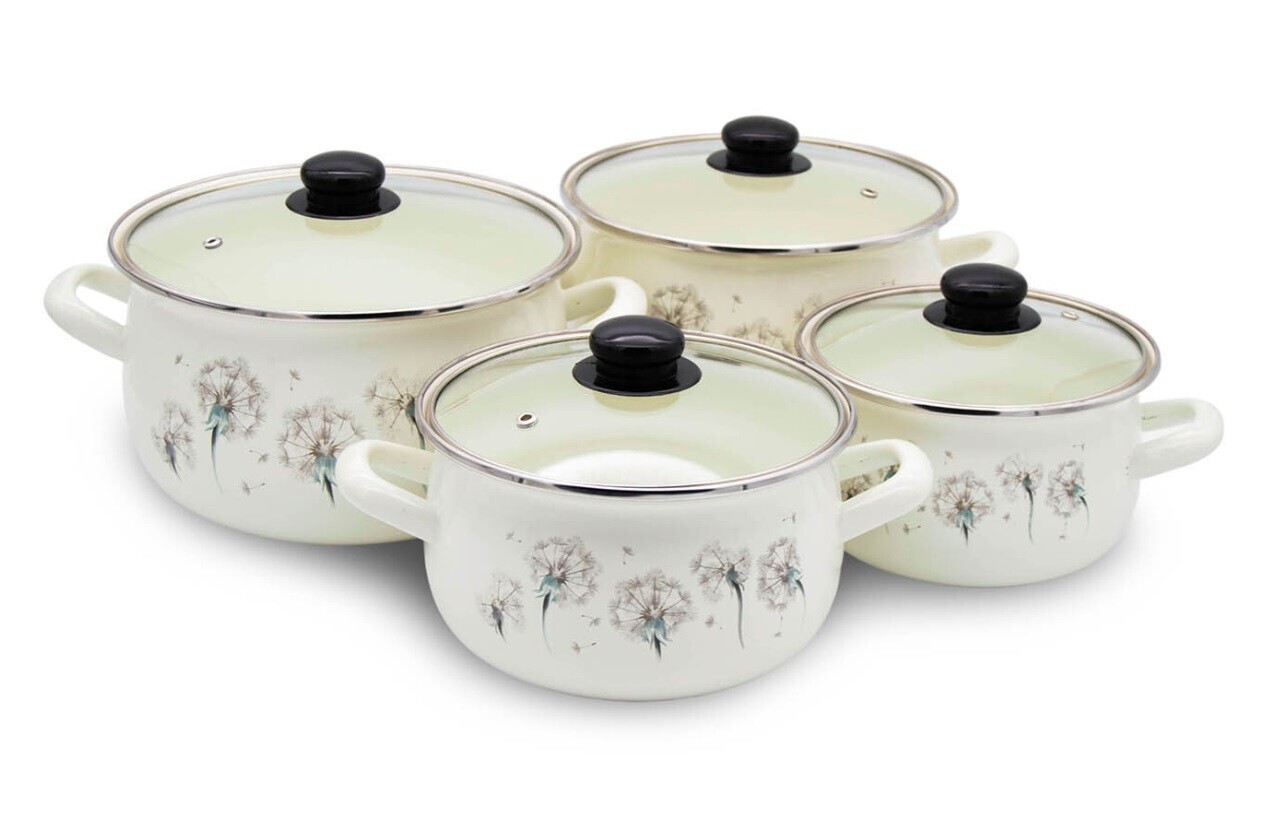 MEYERHOFF Sada hrnců smalt 8d  PAMPELIŠKA