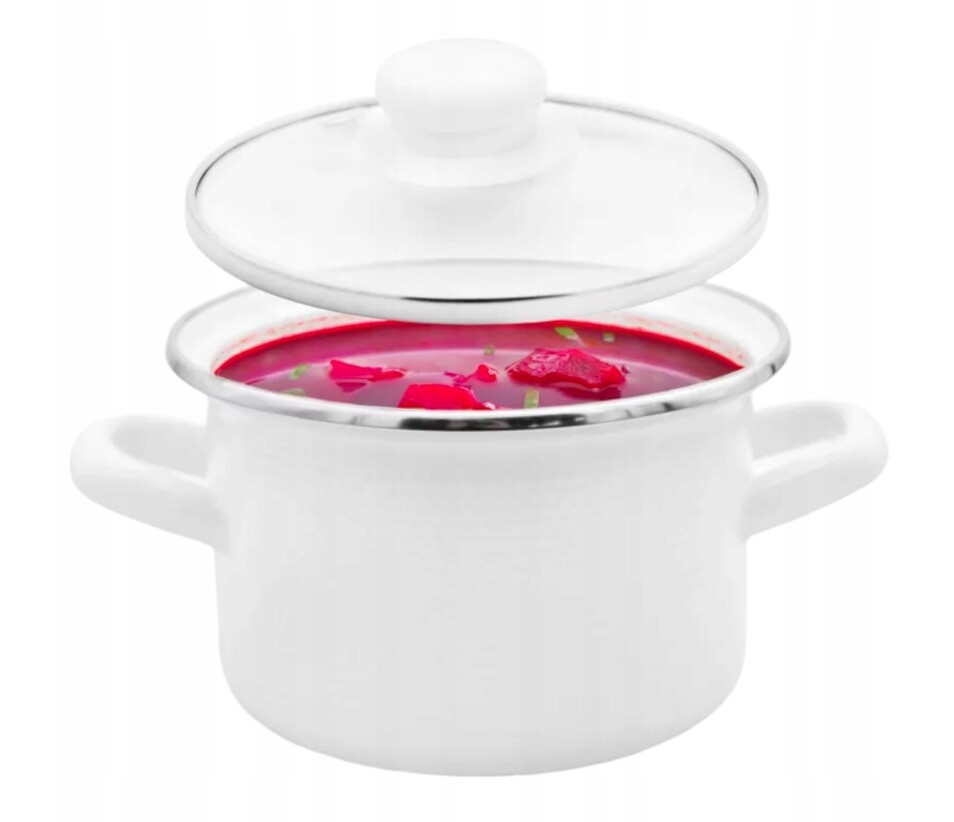 MEYERHOFF Hrnec smalt ¤22cm 5L s poklicí  3D bílá