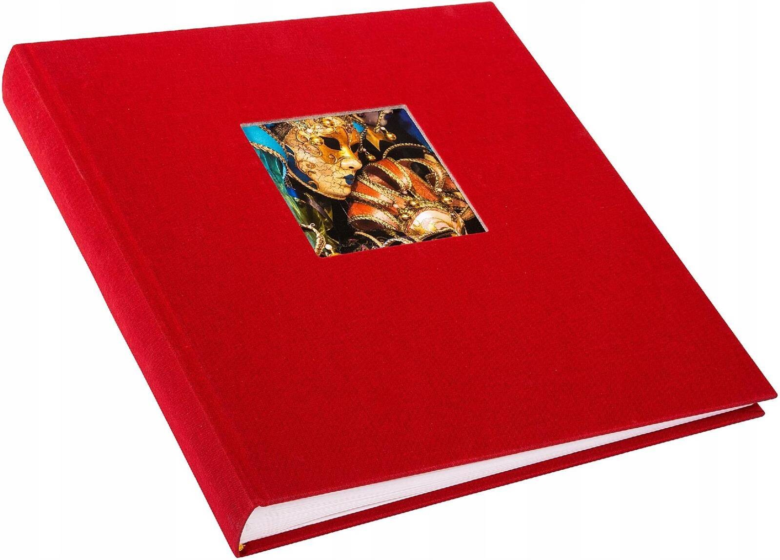 Červené fotoalbum vlepeno 60 stran bílé